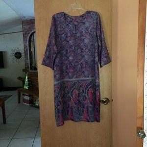 Silky Paisley purple Kurti